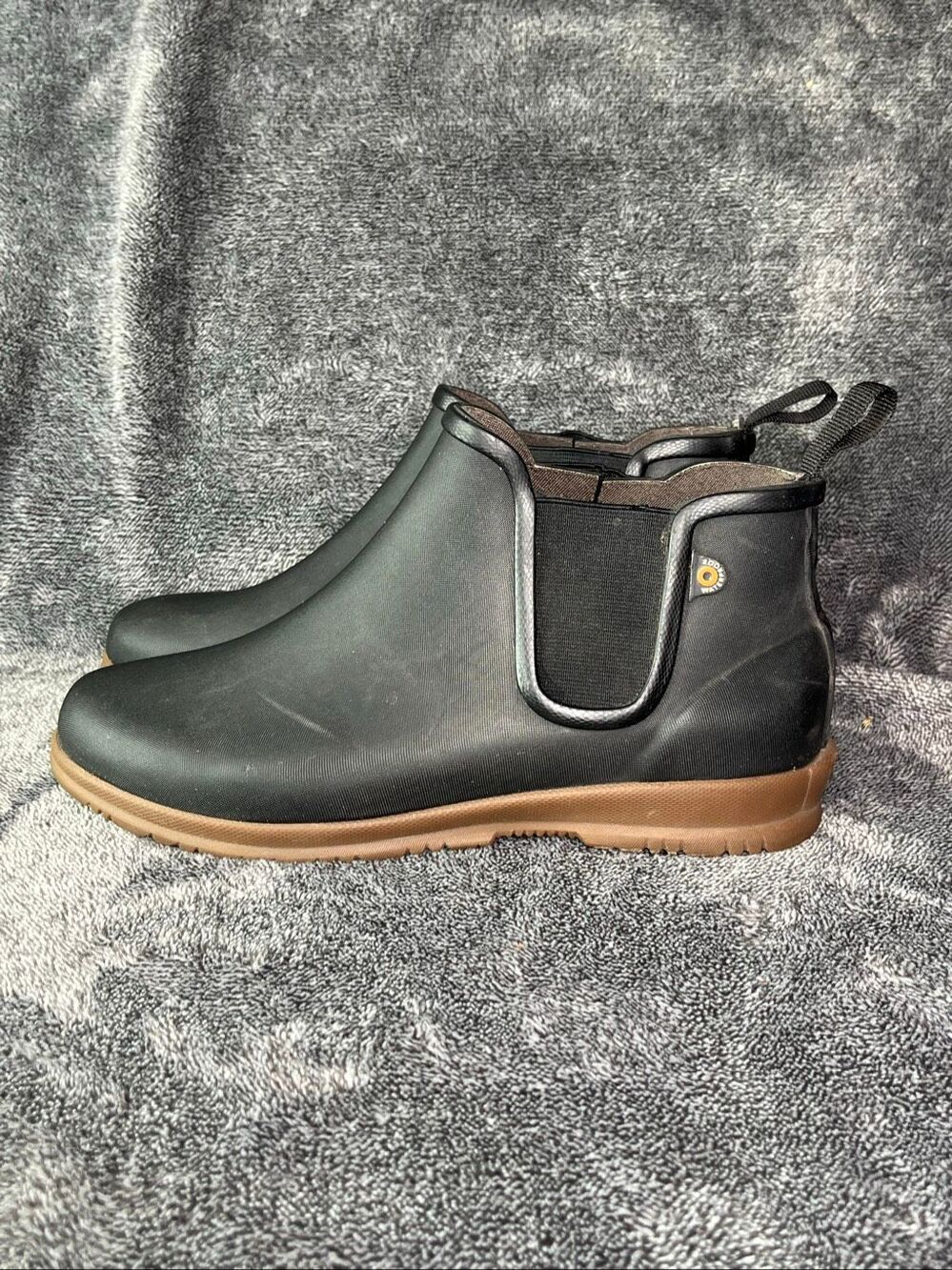 Bogs Sweet Pea Waterproof Rain Ankle Boots Black Women's Size 6 (US) / 37